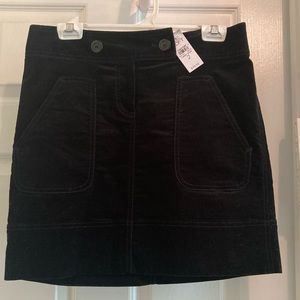 Ann Taylor Loft black velvet mini pencil skirt sz2
